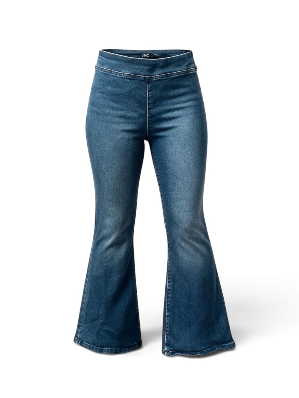 I.N.C. International Concepts Women’s Petite Flared-Leg Pull-On Jeans Size 14P
